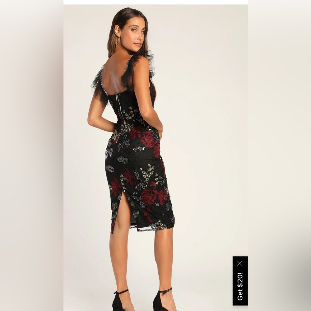 Lulus Embellished Midi Dress